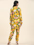 Fizaa Chikankari Co-ord set in Printed Rayon Cotton for Women- Yellow